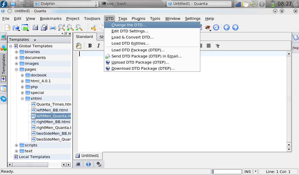 changing the dtd of a document